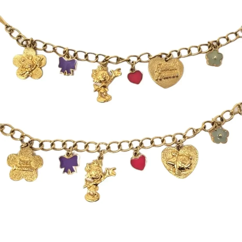 Disney Minnie Mouse Best Friend Charm Bracelet Set Vintage